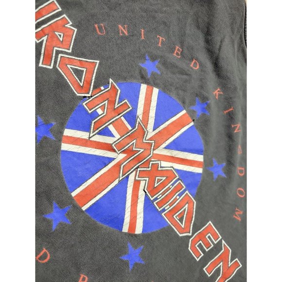 Iron Maiden Vintage 90s UK Shirt Alice Cooper Metallica Megadeth Sabbath Ozzy XL - Picture 8 of 11
